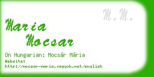 maria mocsar business card